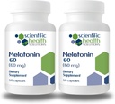 Melatonine 60mg - Mélatonine à haute dose dans des capsules faciles à avaler - Vegan, non-OGM et sans gluten -mélatonine de force supplémentaire américaine (2-pack)