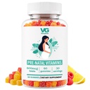 VITA GLOBE Pränatale Fischöl-Gummi-Vitamine - Frauen Multivitamin für gesundes Wachstum und Gehirnentwicklung mit Vitamin A, D E, B6, Folate und Biotin, 60 Zähler