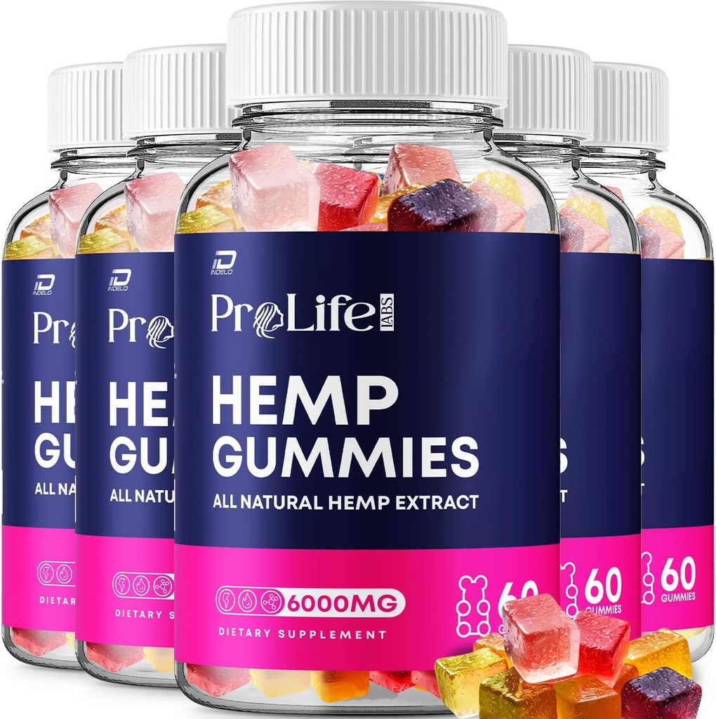 Prolife Hanf Gummis - mit Seed Extract Pro Life Labs Hanf Gummis Tinnitus Kräuterergänzung, Gesundheit und Wellness Unterstützung, Alle natürlichen Prolife Gummy (5 Pack - 300 Gummis)