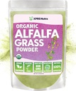 XPRS Nutra Organic Alfalfa Powder - Premium Vegan Supplement Reich an Calcium, Antioxidantien, Vitamine - Farmer Alfalfa Ergänzung für Kinder und Erwachsene - Vegan freundliche gesunde Blatt (4 Unze)