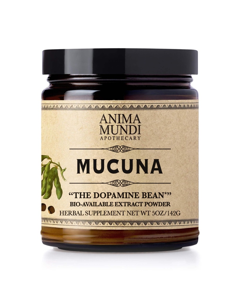 Anima Mundi Apothecary Mucuna Powder - Adaptogenic Mood Support Supplement Powder - Mucuna Mood Booster Powder - Add to Coffee, Tea & More to Promote Positive Mood (5oz / 142g)