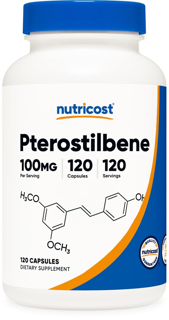 Nutricost Pterostilbene 100mg, 120 Kapseln - Non-GMO, Glutenfrei