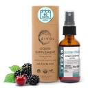 Flüssiges Calcium Citrat 1000mg & Raw Vitamin C 150mg Flüssigkeitsspray Mist für optimale Absorption, Wild Cherry & BlackBerry Flavor, Calcium Supplement, Non-GMO, Glutenfrei, Zuckerfrei 2oz (60ml)