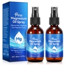Spray à l'huile de magnésium pur, Spray à l'huile de magnésium topique avec de l'huile de chlorure de magnésium pur concentré 4 fl oz