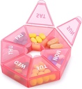 Organisateur hebdomadaire Grande boîte à pilules de 7 jours Organisateur Daily Medicine Case for Vitamine Fish Oil Pills Suppléments Arthrite Friendly