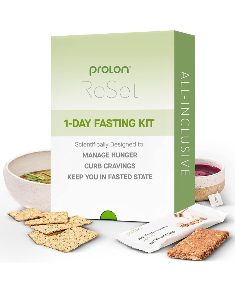 Prolon 1-Day Reset Fasting Kit | Schnell mit Lebensmitteln | Unterstützt gesundes Altern & Gewicht-Management | Low-Calorie, pflanzenbasierte Mahlzeiten & Snacks | Entwickelt, um nicht zu brechen Ihr schnelles (1-Day Kit)