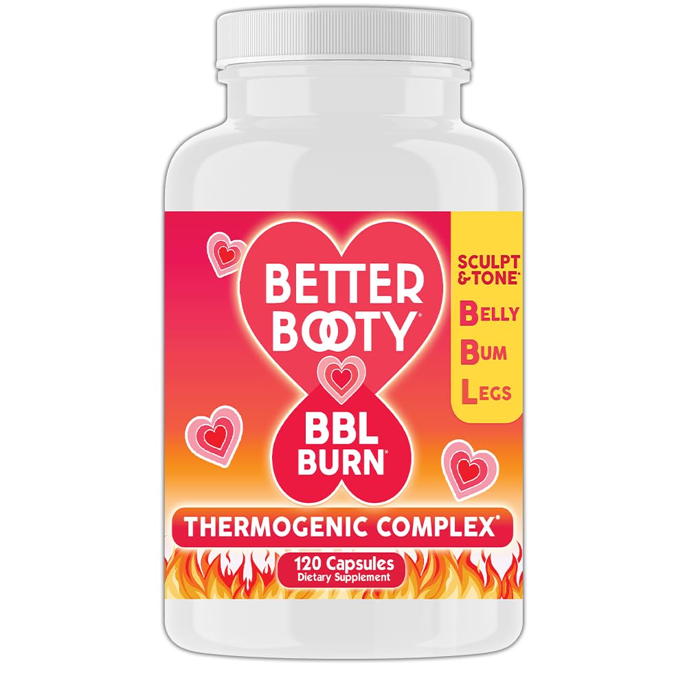 Bessere Beute BBL Burn Thermogenic Complex Capsules, Tone & Sculpt Belly, Bum + Legs w. Garcinia Cambogia, Guarana, Green Tea Ext, ALA, & Cayenne Pfeffer Supplement (120ct, 60 Servierungen)