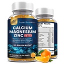 (2 Pack) Calcium Magnesium Zink-Gummien mit Vitamin D3, K2, B12 & B6 für Erwachsene, Zuckerfreies Magnesium-Glycinat mit Kalium-Meer-Masse, Calcium-Zitrat für Knochen-Mood & Schlaf-Unterstützung