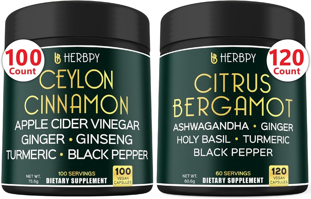 Ensemble 6en1 Premium Ceylan Cinnamon Suppléments & 6en1 Citrus Bergamot Supplément