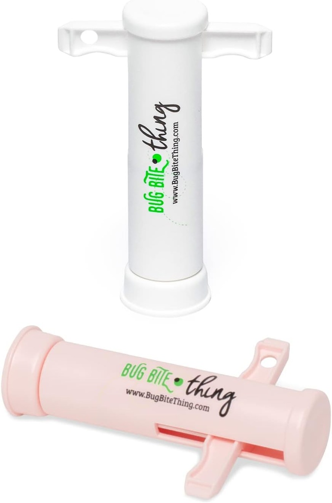 Bug Bite Thing Suction Tool, Gift Remover - Bug Bites and Bee/Wasp Stings, Natural Insect Bite Relief, 2-Pack, 1 White/1 Pink