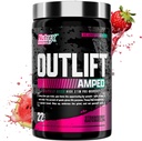OUTLIFT Amplied Max dosed HIGH STIM Pre Workout Powder 6G Citrulline, 3.2G Beta Alanine, Alpha GPC, CognatiQ, Extreme Energy, Pompes massives, Electrolytes (Melon d'eau de mûre, 22 portions)