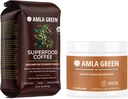 Amla Green Organic Ground Superfood Kaffee und Amla Pulver Superfood Supplement mit Kürbis Gewürz, 20x Ultra Konzentrat Amla