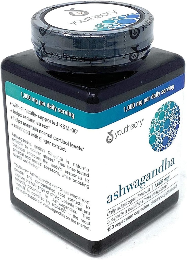 Bio KSM-66 Ashwagandha Vegetarische Ergänzungen 150 Kapseln, 1000mg pro Tag Servieren,Help Support Eine gesunde Stressreaktion
