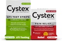Cystex Urinary Tract Infection (UTI) Teststreifen + Schmerzlinderung: 4 Teststreifen & 48 Kapseln Schmerzlinderung Medizin