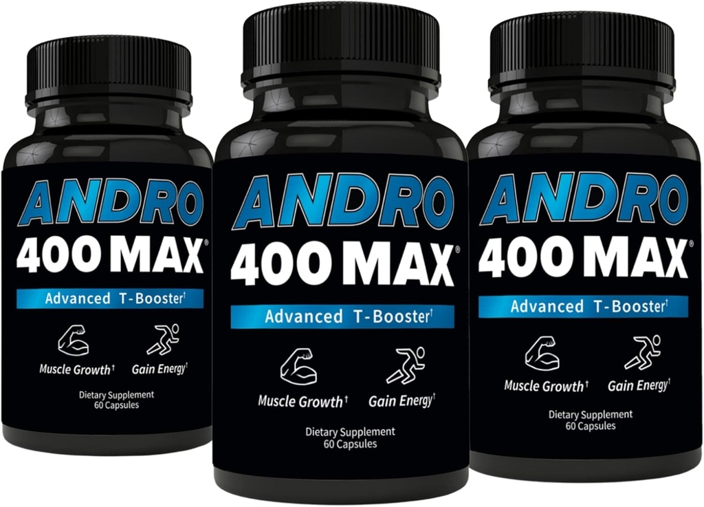 Andro400 Testosteron-Unterstützung für Männer & Frauen – Tongkat Ali, L-Arginin & L-Citrulline – Energie, Vitalität & Performance – 180 Kapseln, 180-Tage-Versorgung