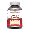Erstaunliche Ernährung Quercetin 800 Mg mit Bromelain 165 Mg Veggie Kapseln Ergänzung | Non-GMO | Gluten Free | Made in USA | Geeignet für Vegetarier (240 Zähler)
