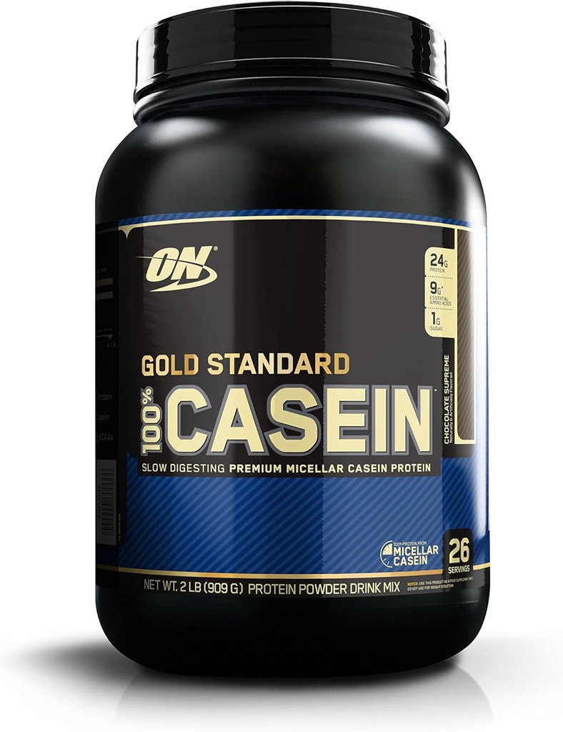 Optimum Nutrition Gold Standard 100% Casein Protein Pulver, Schokolade Supreme, 2 Pfund