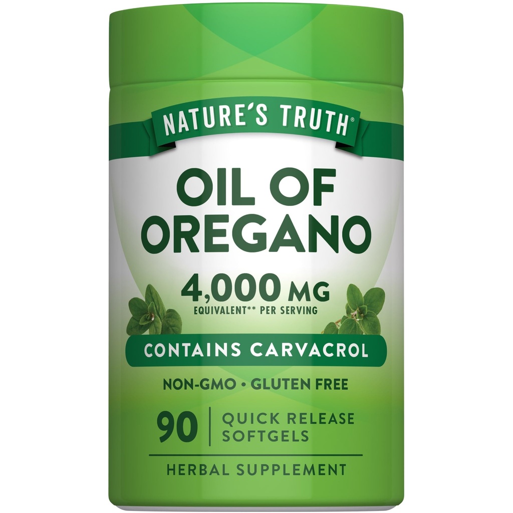 Natur Wahrheit Oregano Öl Softgels | 90 Pillen | Enthält Carvacrol | Non-GMO & Gluten Kostenlose Ergänzung