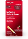   Basic Care Infants' Pain & Fever, Acetaminophen 160 mg per 5 mL, Suspension Liquid, Dye-Free Cherry Flavor, 2 fl oz (Pack of 1)