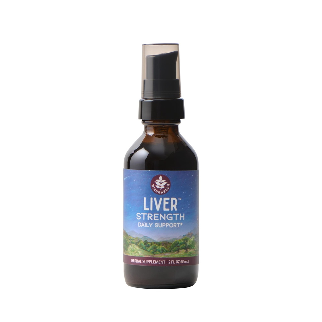 WishGarden Kräuter Leberstärke Tonic - Pflanzenbasierte Kräuter Leber Unterstützung Ergänzung mit Burdock, Dandelion Root & Gelb Dock Root, unterstützt Leberreiniger Detox & Repair, Gesunde Leberfunktion, 2oz