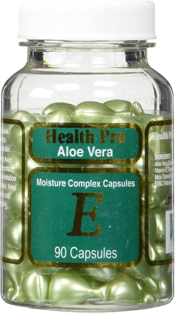 Aloe Vera & Vitamin E Hautöl, 90 grüne Kapseln