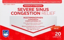 Rite Aid Sinus Médicament sévère et dynamitage nasal, résistance maximale - 20 Caplets de soulagement du sinus