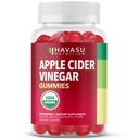 Apfel Apfelessig-Gummien - Bio ACV Vitamine für Verdauungs-Gesundheit, Stoffwechsel & Gut-Unterstützung - 60 Count - Vegan, Non-GMO, Gluten-Free - Köstliche Geschmacksrichtung & No Harsh - 1 Monat Versorgung