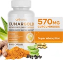Cumargold 570mg Curcuminoids Kurkuma Ergänzung mit Piperin, Licorice Root & Aloe Vera - Hohe Potency Natural Wellness Kapseln (30 Zähler)