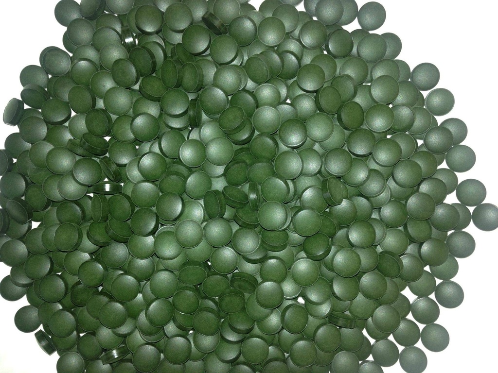 Marteau de Thor d'énergie brute (1000 comprimés Mélange de chlorella pure/spiruline, 250g au total), marque biologique