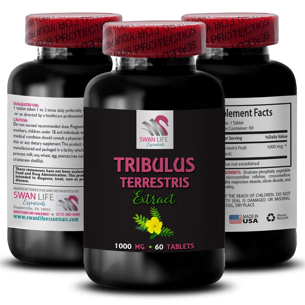 Stamina Power - TRIBULUS TERRESTRIS EXTRACTS - Energie für Aktivität, Energie-Unterstützung Formel, Aktive Energie-Unterstützung, Plant-Based Energy Boost, Activity Power, Active Workout Boost 1 Flasche 60 Tabletten