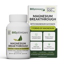 BIOptimizers Supplément complexe de rupture de magnésium avec 7 formes de Mg: Glycinat, Malate, Citrate, et plus - Soutien naturel pour le sommeil et la fonction cognitive - 60 Capsules- Vitamines calmantes