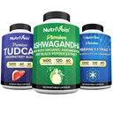 Nutrivein Premium TUDCA, Berberine Ergänzungen, und Ashwagandha Ergänzungen Bundle: High-Absorption Berberine Complex, Ashwagandha Root Extract, & TUDCA für Detox, Vitality & Well-Being