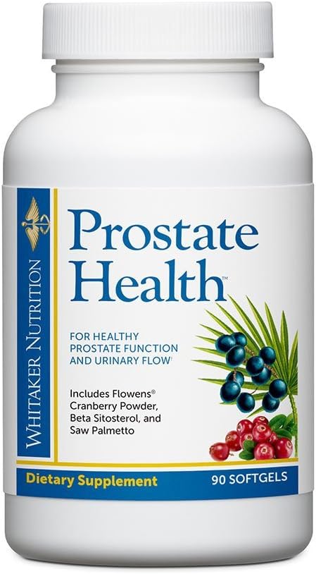 Dr. Whitaker's Prostate Health with Saw Palmetto Extract, Flowens Cranberry Powder und Beta Sitosterol zur Unterstützung von Prostate Function, Bladder Health und fördert Peak Urinary Flow, 90 Softgels