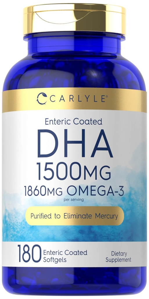 Supplément Carlyle DHA 1500mg. 180 Softgels.