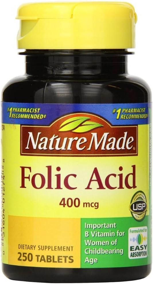 Nature faite acide folique 400 mcg 250 Compte (5 pack)