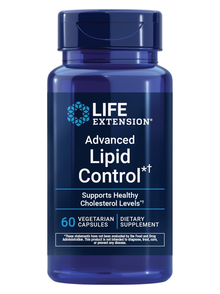 Life Extension Advanced Lipid Control, amla Extract, Indian Gooseberry, Heart Health, endothelial Health, Vegetarian, Gluten-Free, 60 Capsules