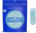 Capsuline Spiruline Coloré Taille 0 Capsules Vegan vides Bleu/Blue - 100 Compte - Capsules de pilules vides végétariennes - Garniture de gélules végétales bricolées - Capsules de pilules vegies - Certifié Kosher et Halal