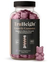 TruHeight Growth Gummies (Grape) Natural Growth & Development Supplement für Kinder & Jugendliche - Vitamin D, K, Calcium & Ashwagandha - Knochenstärke Vitamine D3 K2 - Picky Eater Vitamin für Kinder - Alter 5+