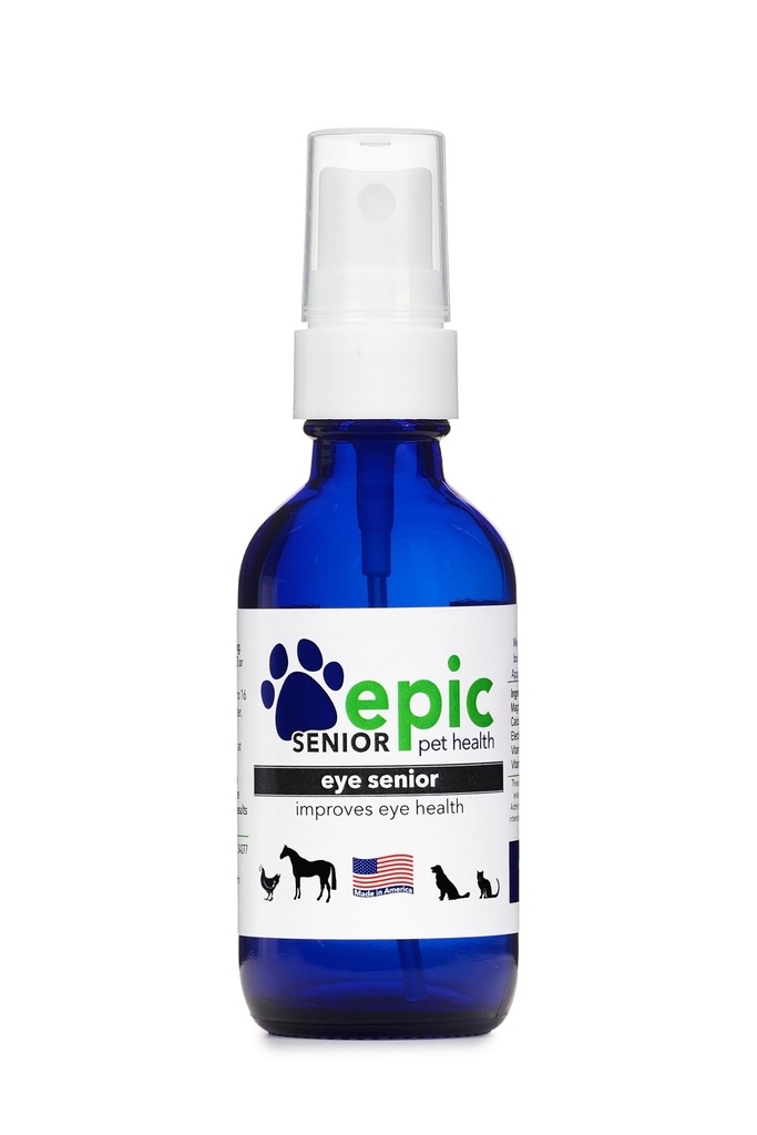 Eye Senior - All Natural Liquid Spray Supplement für ältere Tiere - Stoppen Sie den Alterungsprozess - Besseres Augenlicht - Mist über Augen und setzen Sie in Lebensmittel und Wasser (2 Oz)