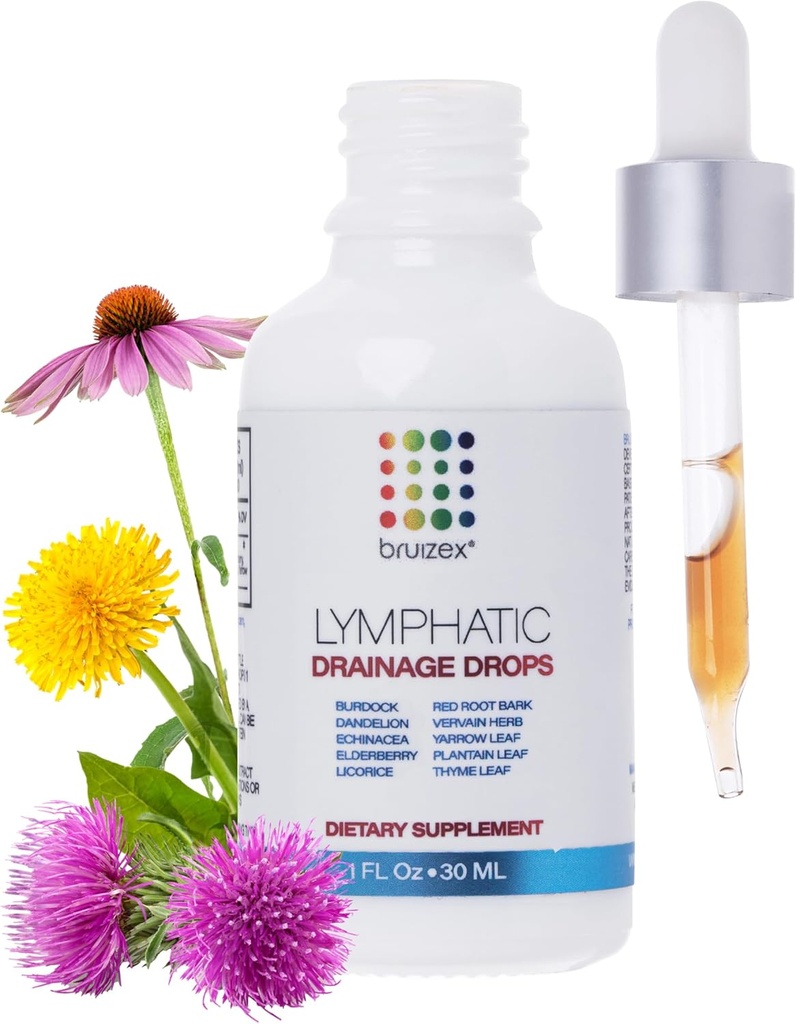 Lymphatic Drainage Tropfen für Chirurgie Erholung & Lymphatic Gesundheit, Entflammt, Verwenden Post Liposuction, BBL & Tuck, natürliche Kräutermischung von Dandelion Root, Burdock Root, Echinacea, 1 Fl Oz