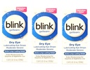 Blink GelTears Lubrifiant gouttes oculaires pour les yeux secs, extra longue durée de soulagement, Formule hydratante, Sécheresse modérée à sévère, 0,34 fl oz (paquet de 3)