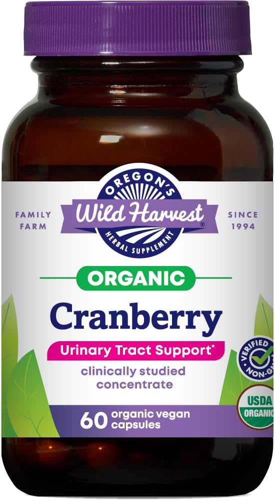 Récolte sauvage de l'Oregon Canneberge sans gluten, suppléments à base de plantes biologiques, 60 Nombre