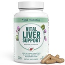 Le foie vital soutient le nouveau supplément de foie et la vitamine hépatique – 9-en-1 Formule de santé du foie, de nettoyage et de réparation avec le chardon de lait biologique soutient le nettoyage du foie