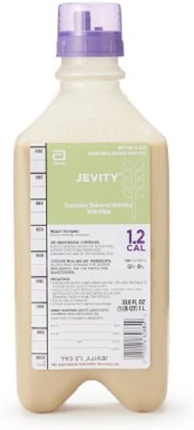 Jevity Plus Ross Ready-To-Hang 1.2 Cal/Ml High-Nitrogen Liquid Nutrition Mit patentierter Fasermischung 1000 Ml mit Adapterkappe - 1 Gehäuse von 8
