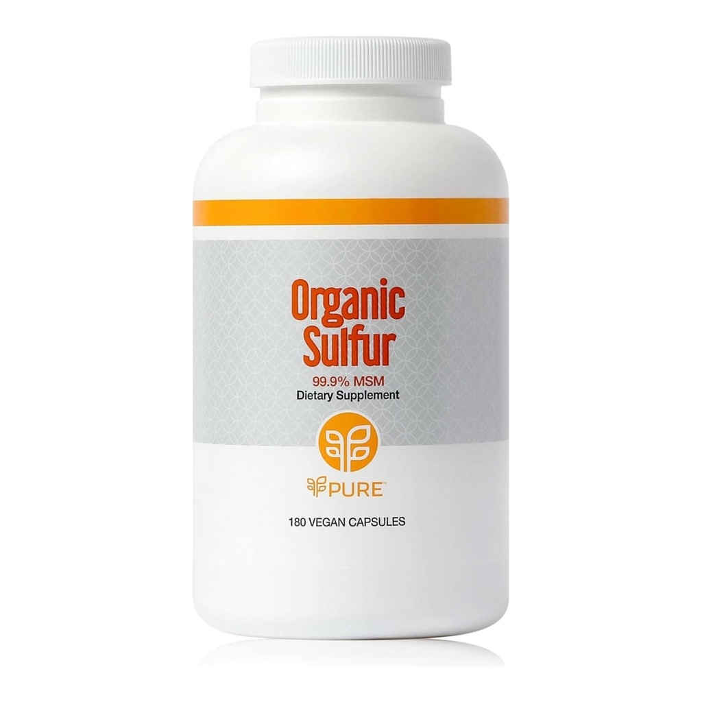 Sulfur biologique MSM. 180 Capsules.
