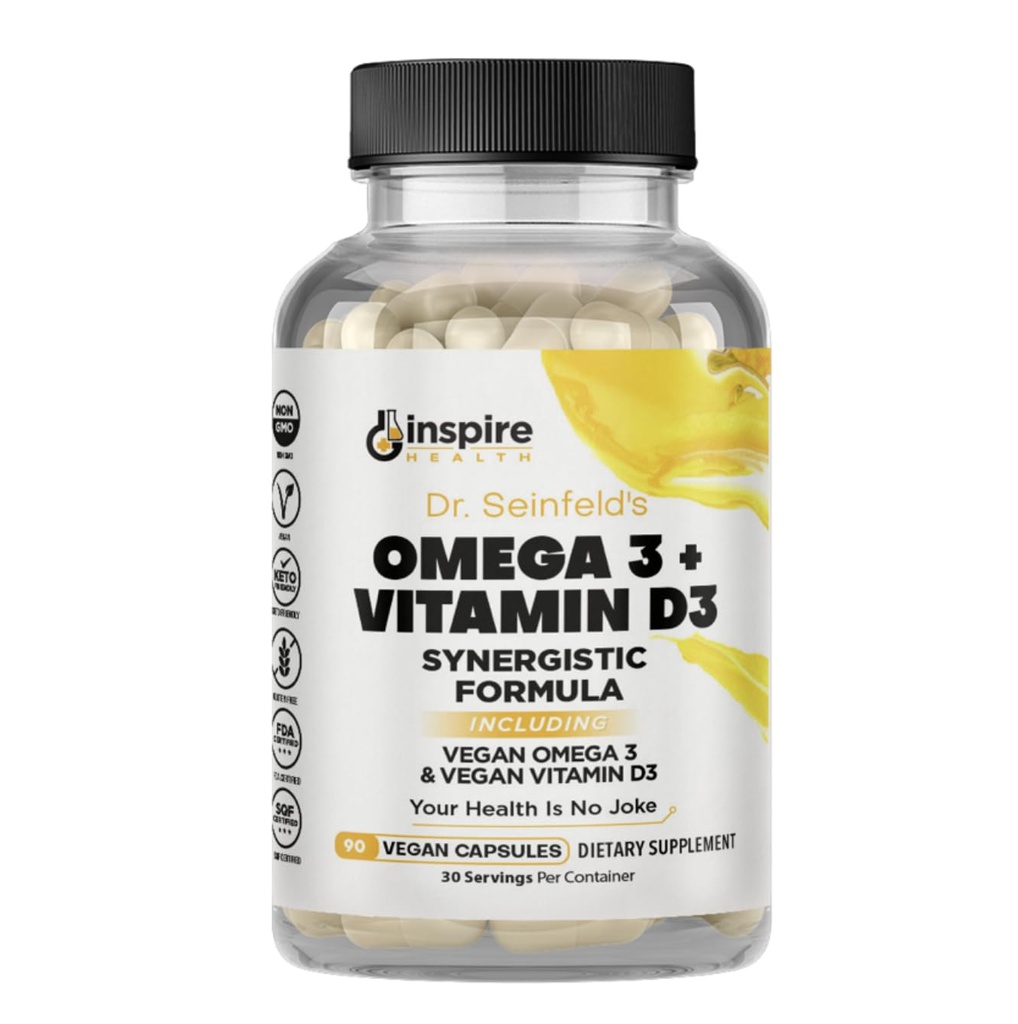 Alimentation borée Oméga végétalien 3 et supplément de vitamine D3 90Ct