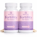 Natifi (2 Flaschen Fertilität Pränatale Vitamine Regulieren Zyklen Balance Hormone, Hilfe Ovulation. Konzeption Multivitamin für Frauen. 60 Caps Folsäure, Myo Inositol, Vitex