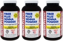Yerba Prima Fiber Plus Senna Powder, 12 Unze (Pack von 3) - für Short-Term Verwendung zur Wiederherstellung der Regelmäßigkeit, verbessert Apple Gewürz Geschmack, Stevia Sweetened, Bietet gentle Overnight Relief, Non-GMO