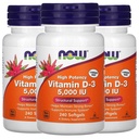 Maintenant vitamine D-3 5000 UI, 240 softgels, boîte de 3
