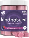 windnature L-Theanine Gummies 200mg – Vegan Calm & Focus Supplément pour les adultes et les enfants 4 ans et plus – Berry mixte à croquer, faible sucre, non somnolent*